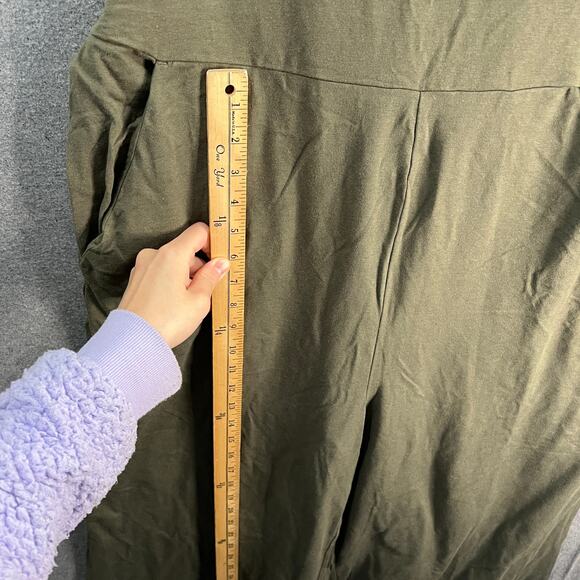 Encore by Idina Menzel Regular V-Neck Romper Size M Green Khaki - Picture 8 of 16